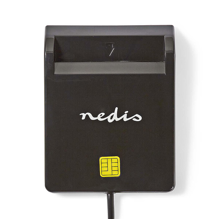 Nedis Lecteur de carte à puce horizontal (CRDRU2SM2BK)