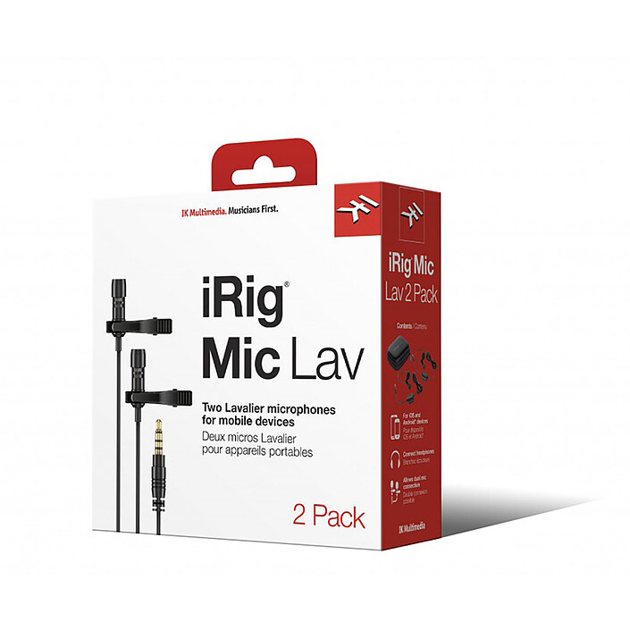 IK Multimedia iRIG Mic Lav 2 Pack pas cher