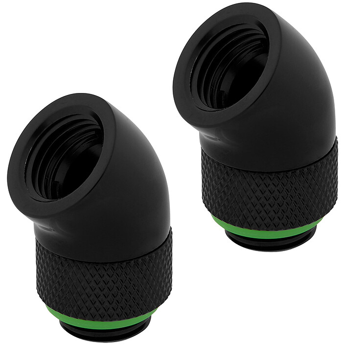 Boccaglio rotante a 45° Corsair Hydro X Series XF - Nero (x 2)