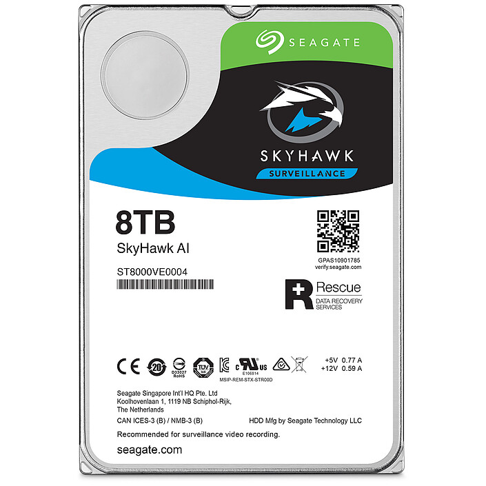 Acheter Seagate SkyHawk AI 8 To (ST8000VE0004)