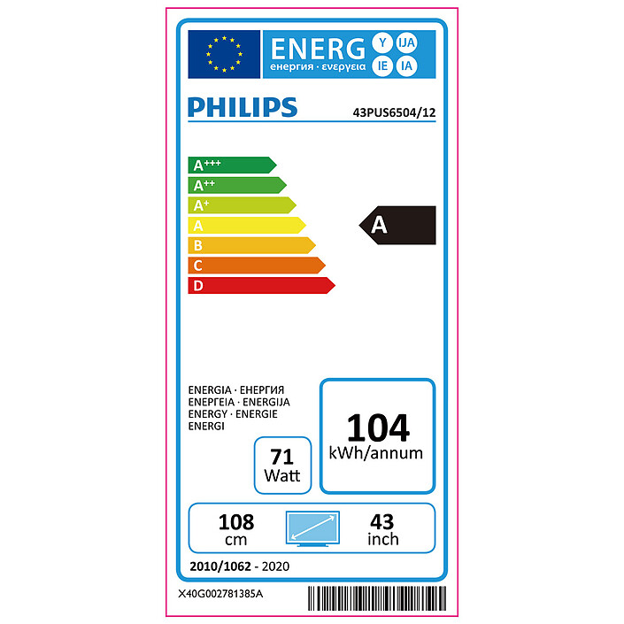 Philips 43PUS6504 pas cher