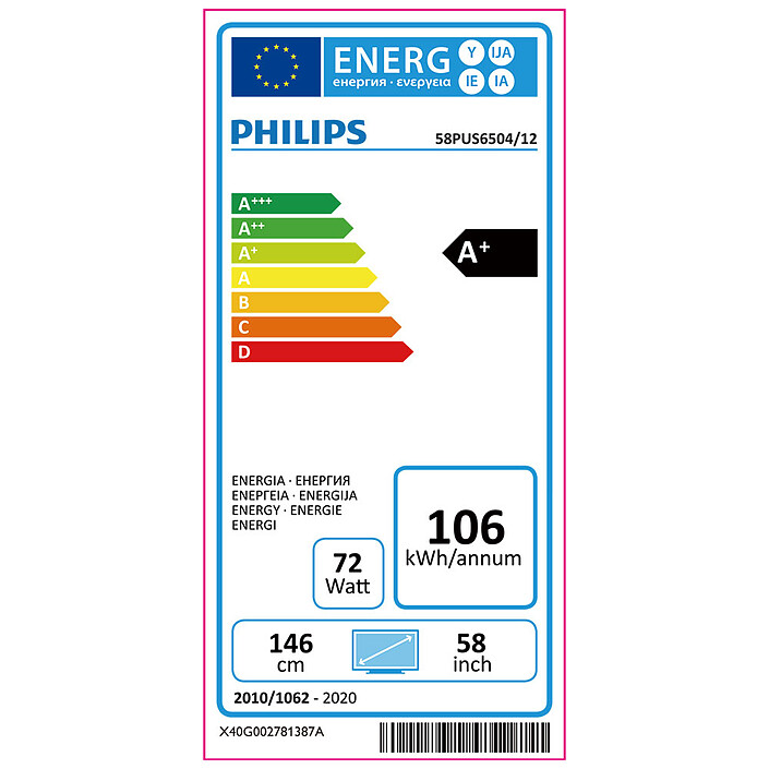 Philips 58PUS6504 pas cher