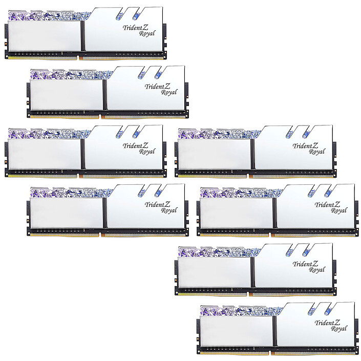 G.Skill Trident Z Royal 64 GB (8 x 8 GB) DDR4 3200 MHz CL14 - Plata