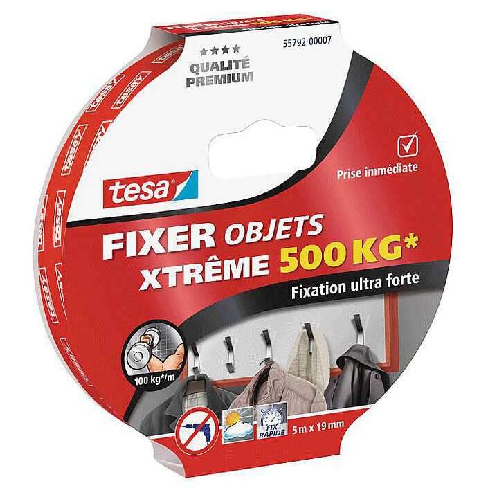 tesa Fixer Objets Double Face Xtrême 500 Kg