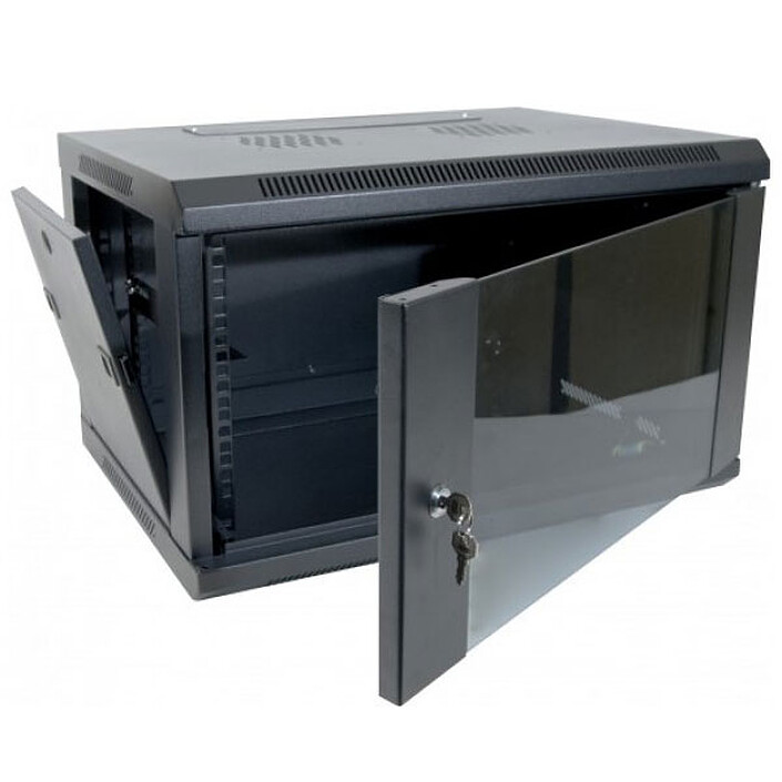 Dexlan coffret réseau - fixe - largeur 19'' - hauteur 6U - profondeur 45 cm - charge utile 60 kg - coloris noir
