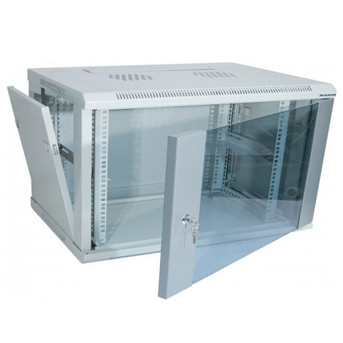 Dexlan coffret réseau - fixe - largeur 19'' - hauteur 12U - profondeur 45 cm - charge utile 60 kg - coloris gris