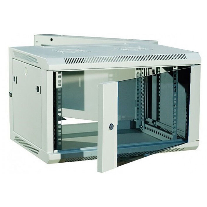 Dexlan coffret réseau - pivotant - largeur 19'' - hauteur 12U - profondeur 55 cm - charge utile 60 kg - coloris gris