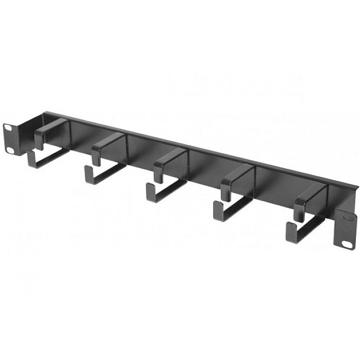 Dexlan guide-câbles pour armoire réseau - longueur 19'' - hauteur 1U - plein - décaissé de 5 cm