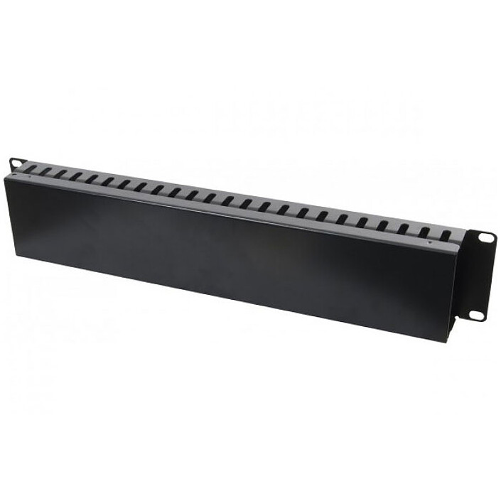 Dexlan guide-câbles pour armoire réseau - longueur 19'' - hauteur 2U - ouvert - couvercle