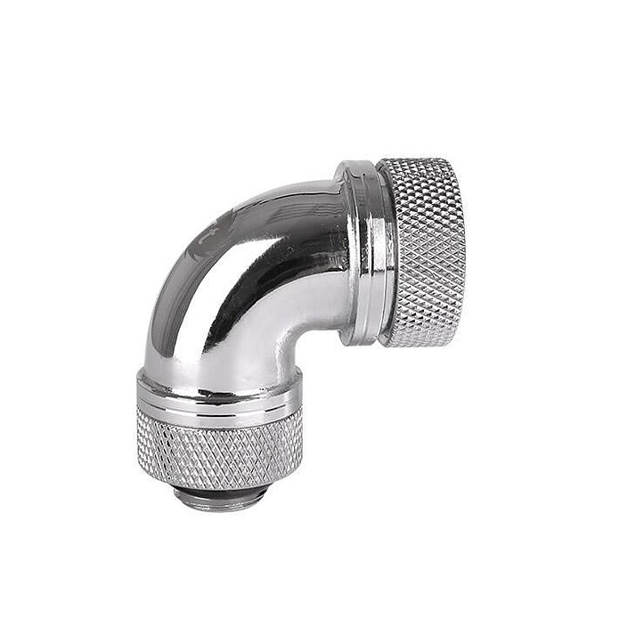 Thermaltake Pacific C-Pro G1/4 PETG Tube Compression 90 16 mm OD - Chrome