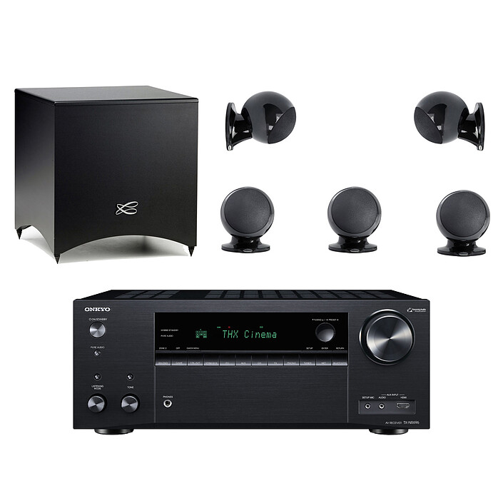 Onkyo TX-NR696 Noir + Cabasse Alcyone 2 Pack 5.1 Noir
