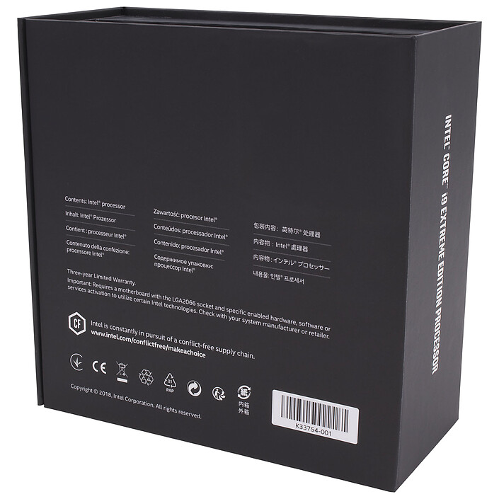 Intel Core i9-9980XE Extreme Edition (3.0 GHz / 4.4 GHz) pas cher