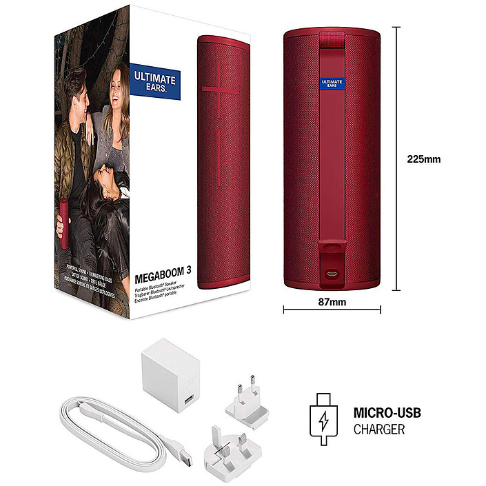 UE MegaBoom 3 Rouge pas cher