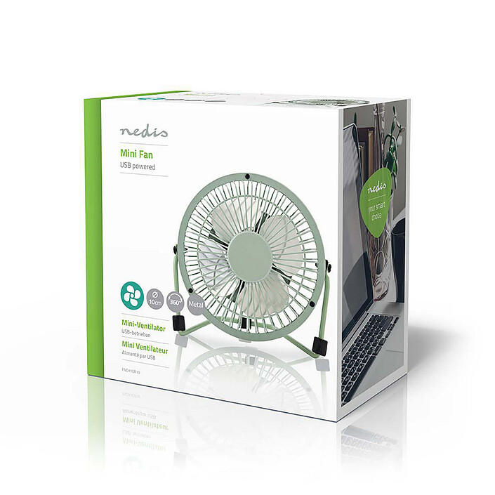 Nedis Mini-Fan (Vert) pas cher