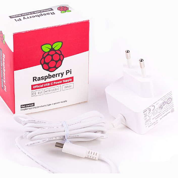 Alimentatore Raspberry USB-C 5V 3A Bianco