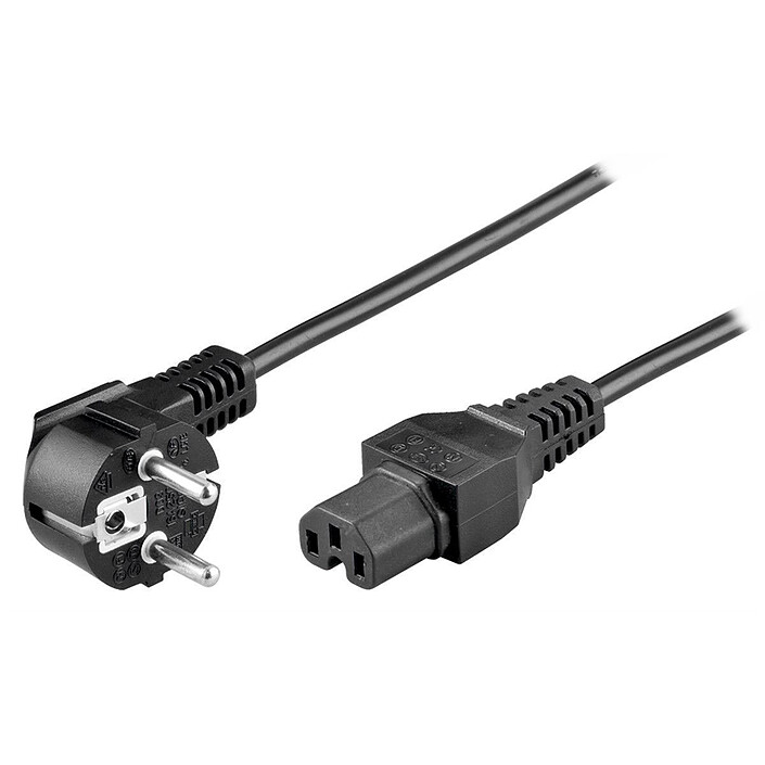 Goobay Power cord C15 - 2 meters (Black)