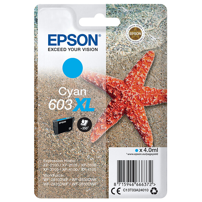 Epson Etoile de mer 603XL Cyan (blister)