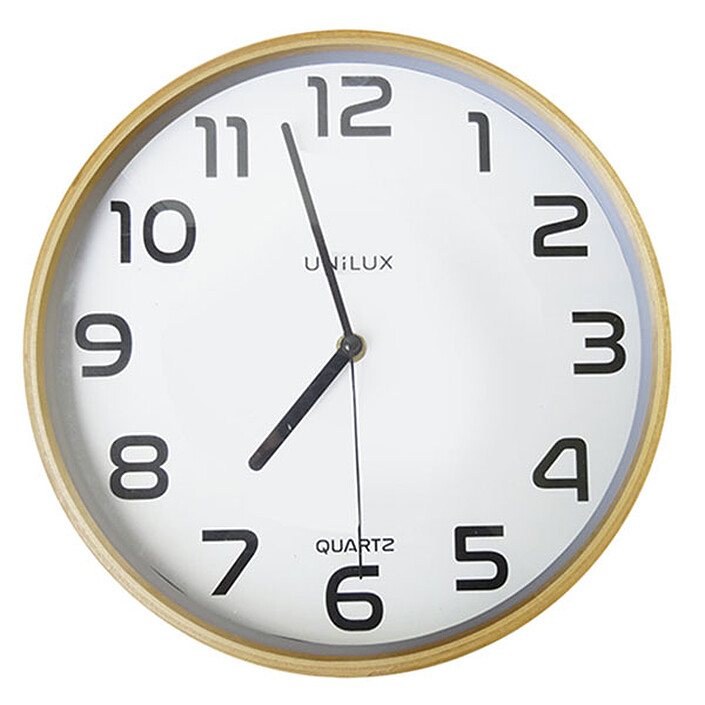 Unilux Horloge Baltic Blanc/Bois