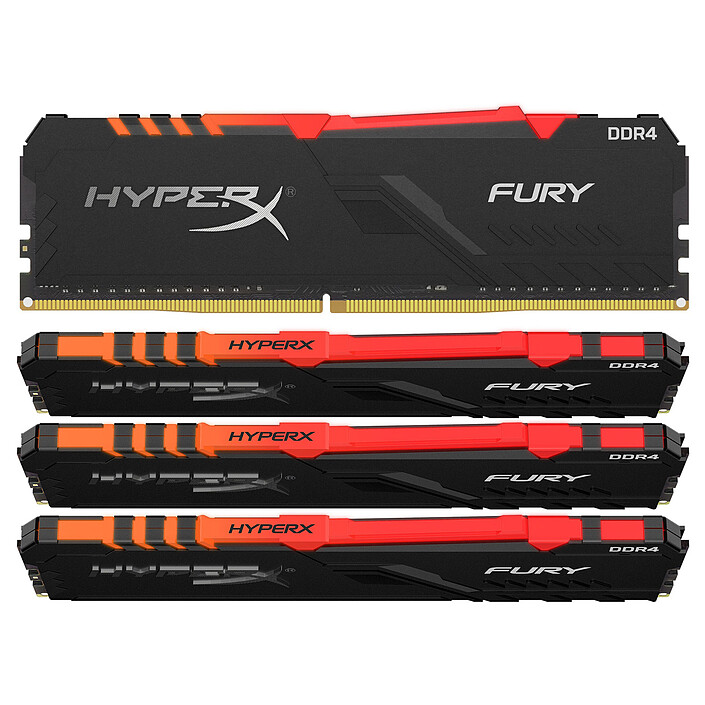 HyperX Fury RGB 128 Go (4 x 32 Go) DDR4 2666 MHz CL16