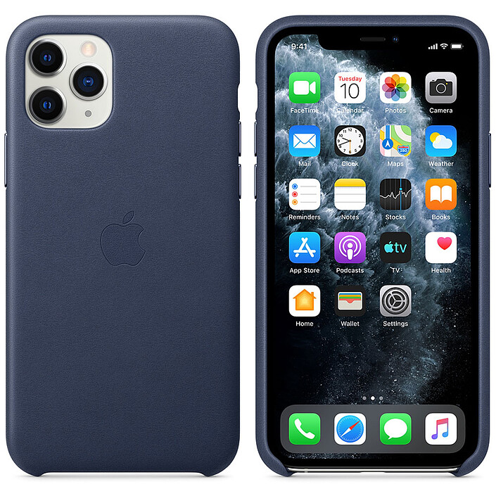 Apple Coque en cuir Bleu Nuit Apple iPhone 11 Pro