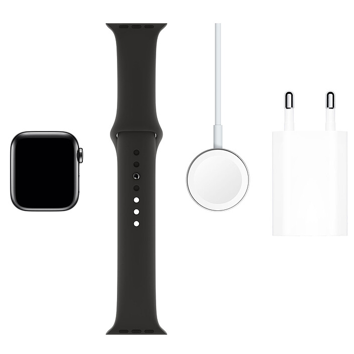Acheter Apple Watch Series 5 GPS Cellular Steel Black Sport Band 40 mm