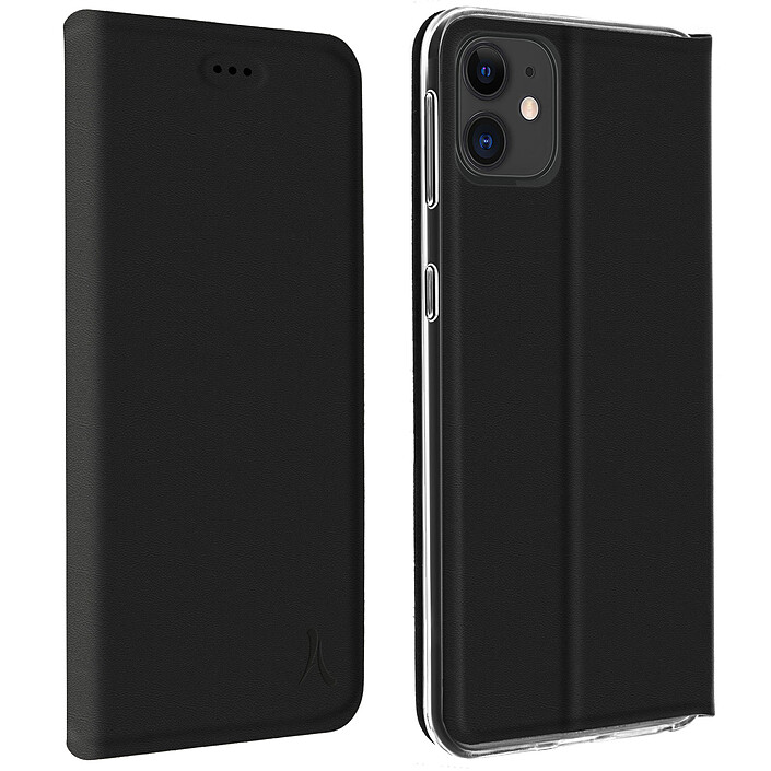 Akashi Etui Folio Porte Carte Noir Apple iPhone 11