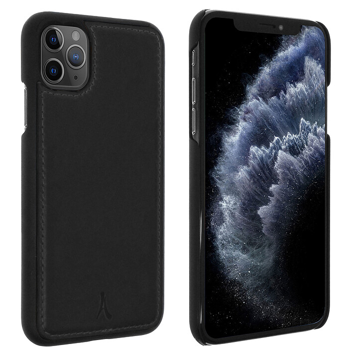 Akashi Coque Cuir Italien Noir iPhone 11 Pro