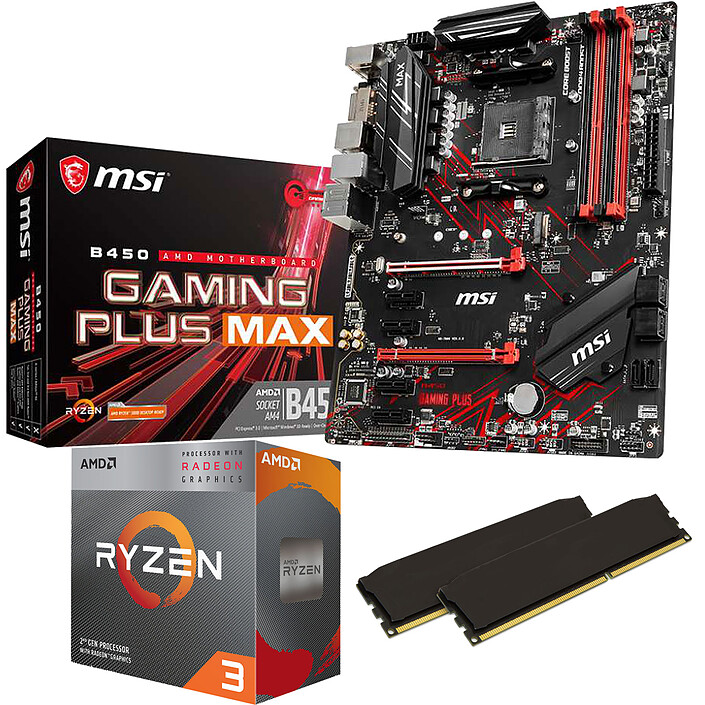 Kit Upgrade PC AMD Ryzen 3 3200G MSI B450 GAMING PLUS MAX 16 Go