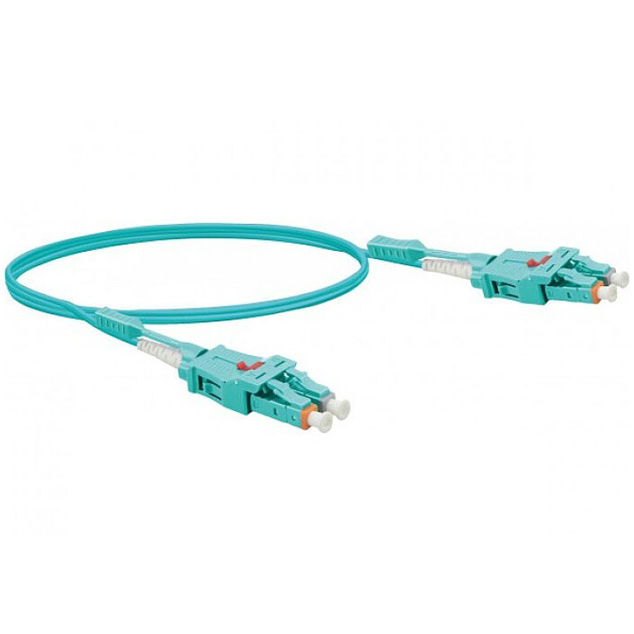 Puente óptico dúplex Uniboot 2mm OM3 LC-UPC/LC-UPC Azul (1 metro)
