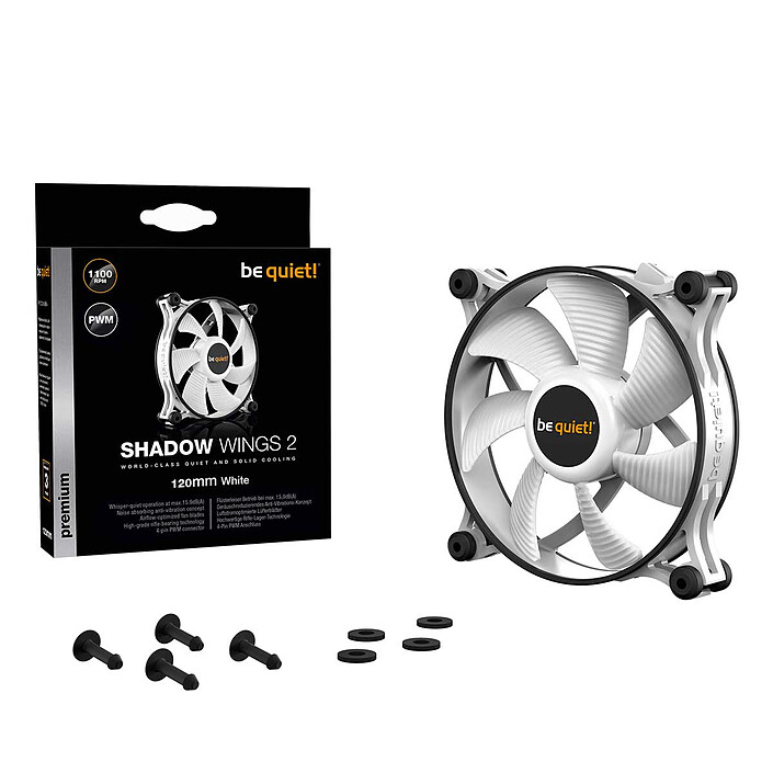 be quiet! Shadow Wings 2 White 120 mm PWM pas cher