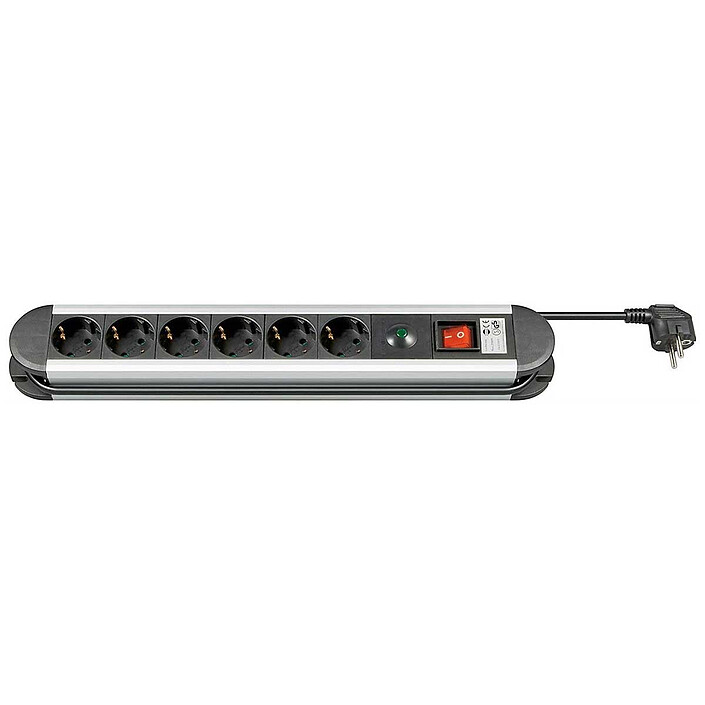 Goobay 6 socket outlet type E with switch