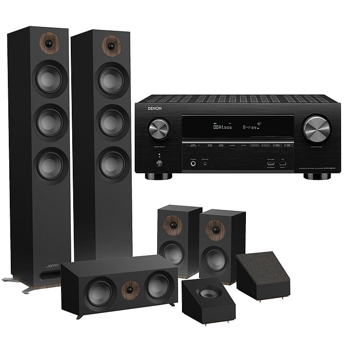 Denon AVR-X3600H Noir + Jamo S 809 HCS Noir + Jamo S 8 ATM Noir