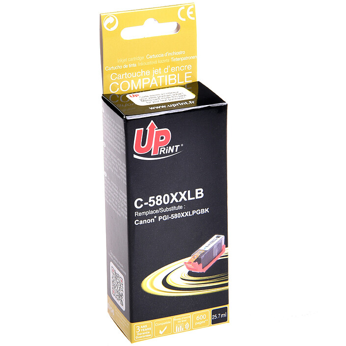 UPrint Cartouche compatible Canon PGI-580XXLBK (Noir)