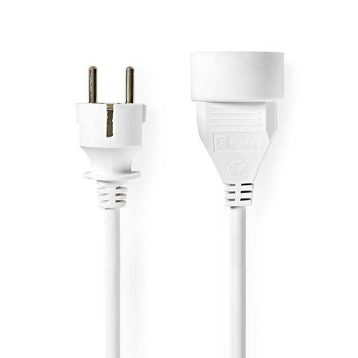 Nedis Prolunga elettrica diritta bianca - 10 metri