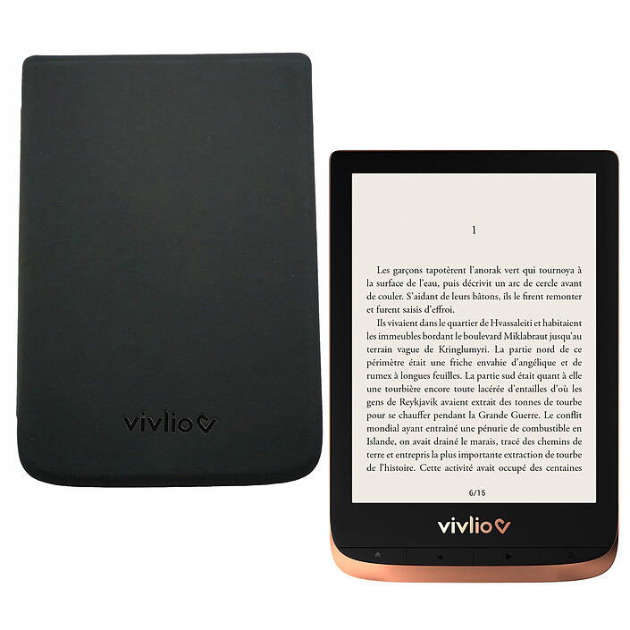 Vivlio Touch HD Plus Copper/Black Free eBook Pack Black Case