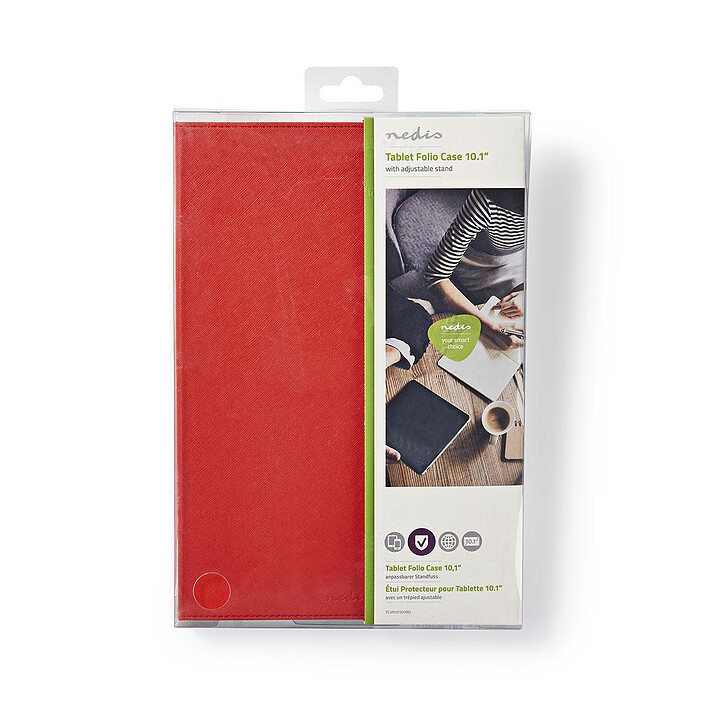Nedis Etui Protecteur pour Tablette 10.1" Rouge pas cher