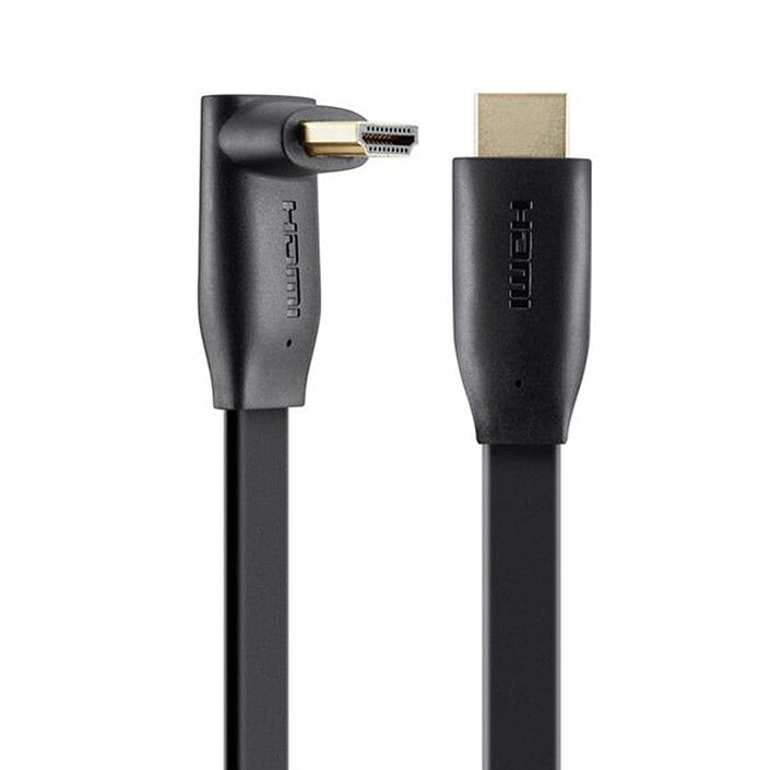 Belkin Câble HDMI 2.0 Premium Gold coudé avec Ethernet - 2 m