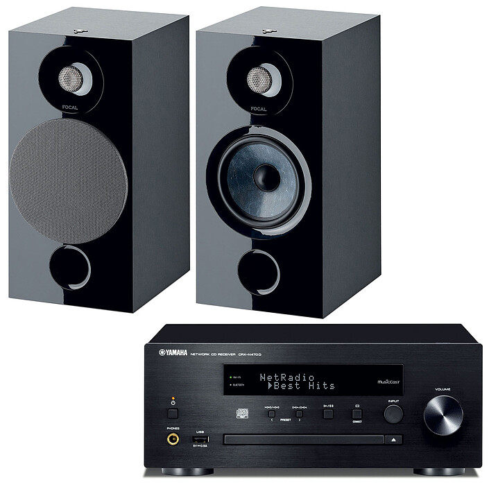 Yamaha MusicCast CRX-N470D Black Focal Chora 806 Black