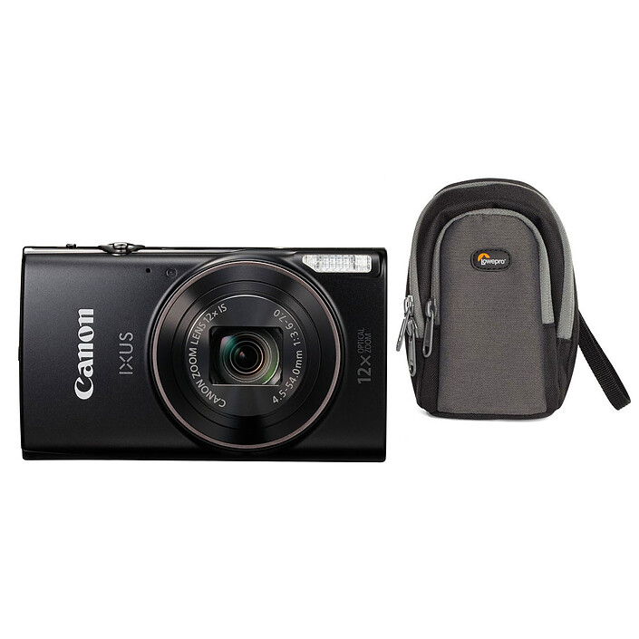 Canon IXUS 285 HS Noir + Lowepro Portland 30 Noir