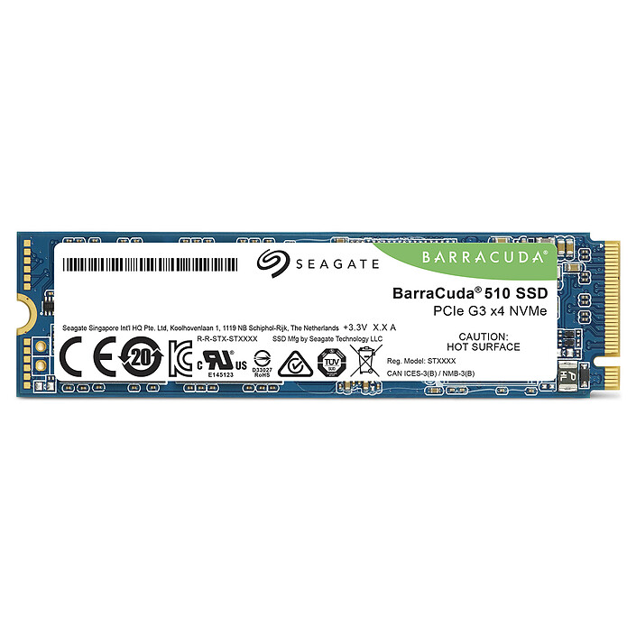 Seagate SSD BarraCuda 510 M.2 PCIe NVMe 500 Go (ZP500CM3A001) pas cher
