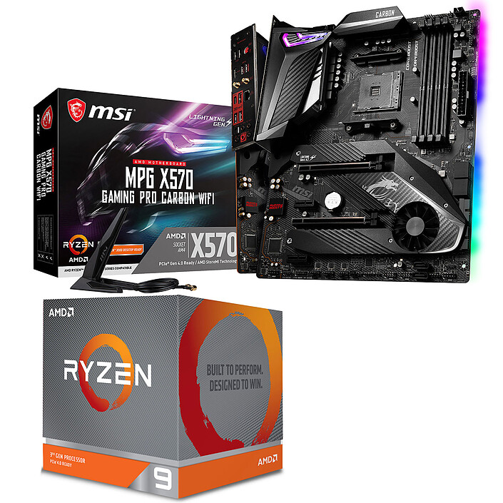 Kit Upgrade PC AMD Ryzen 9 3900X MSI MPG X570 GAMING PRO CARBON WIFI