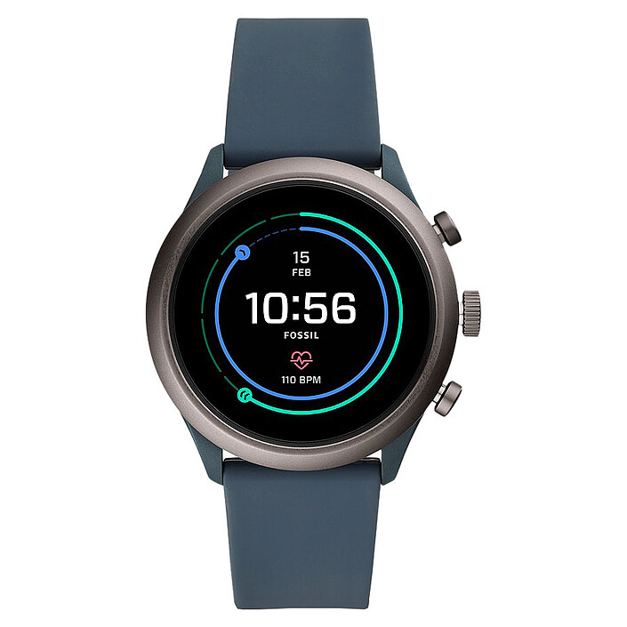 Fossil Sport 43 Smartwatch (43 mm / Silicone / Bleu Fumé)