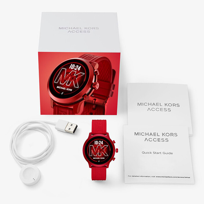 Michael Kors Access MKGO (43 mm / Silicone / Rosso) economico
