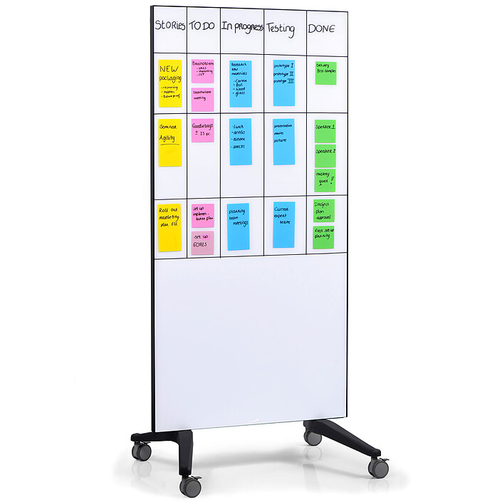 Avis Legamaster Tableau Verre Mobile 90x175cm Blanc