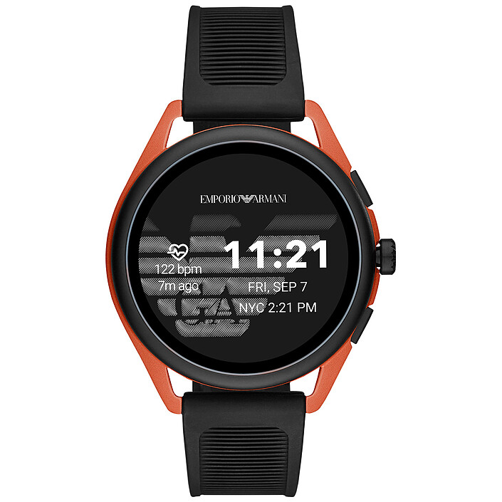 Emporio Armani Connected Smartwatch 3 Gen.5 (44.5 mm / Gomma / Nero e Arancione)