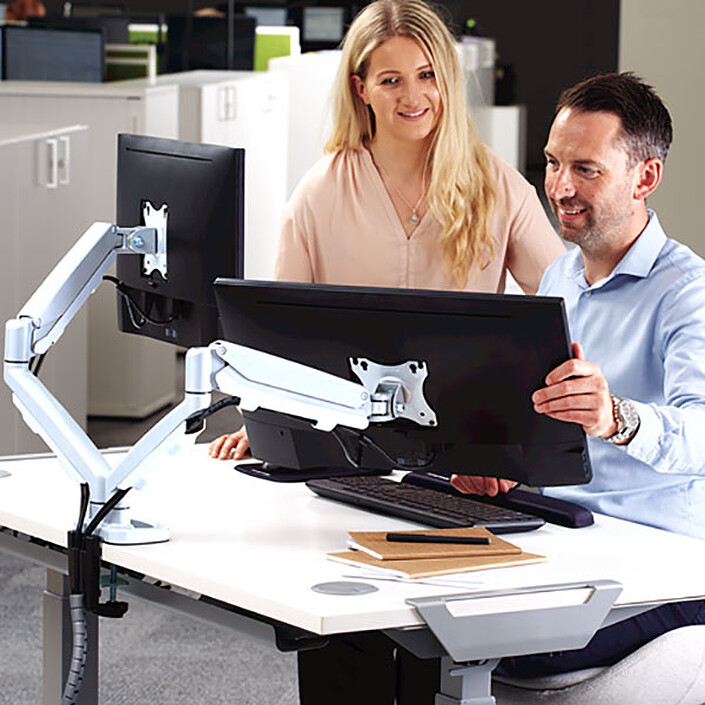 Acheter Fellowes Bras porte écran double EPPA Blanc