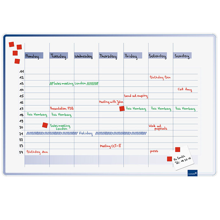  Legamaster weekly planner 60 x 90 cm