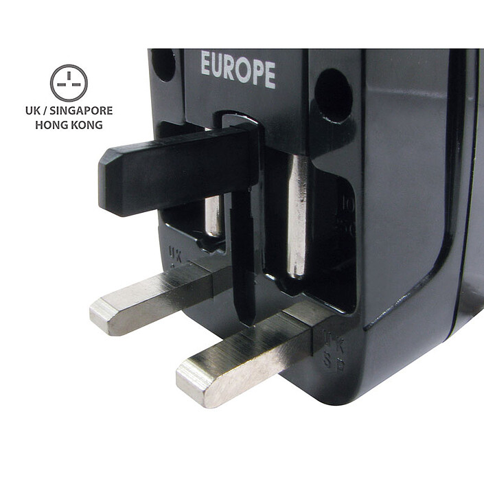 Akashi Adaptateur Universel de voyage 150 Pays avec 2 ports USB pas cher