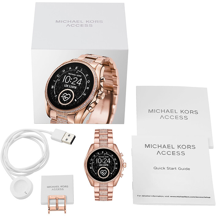 Michael Kors Access Bradshaw 2 Gen.5 (45 mm / Acero / Oro, Rosa y Strass) a bajo precio