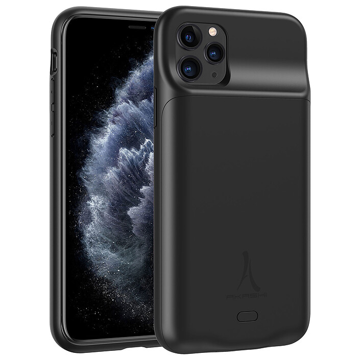 Akashi Coque Batterie Sans Fil Noire iPhone 11 Pro